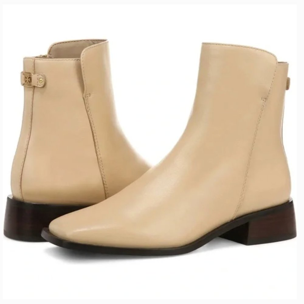 NWOB Sam Edelman Women's Thatcher Ankle Boot in Eggshell Size 7.5 - Picture 3 of 7